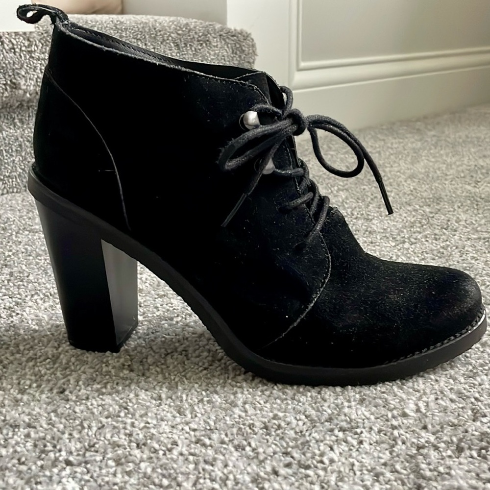 Kelsi Dagger Black Lace Up Bootie